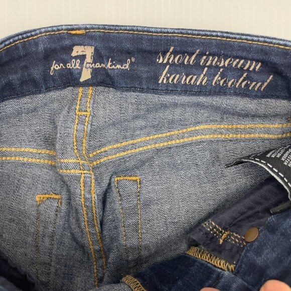 7 FOR ALL MAN KIND KARAH Bootcut Short inseam size 24 - Picture 8 of 10